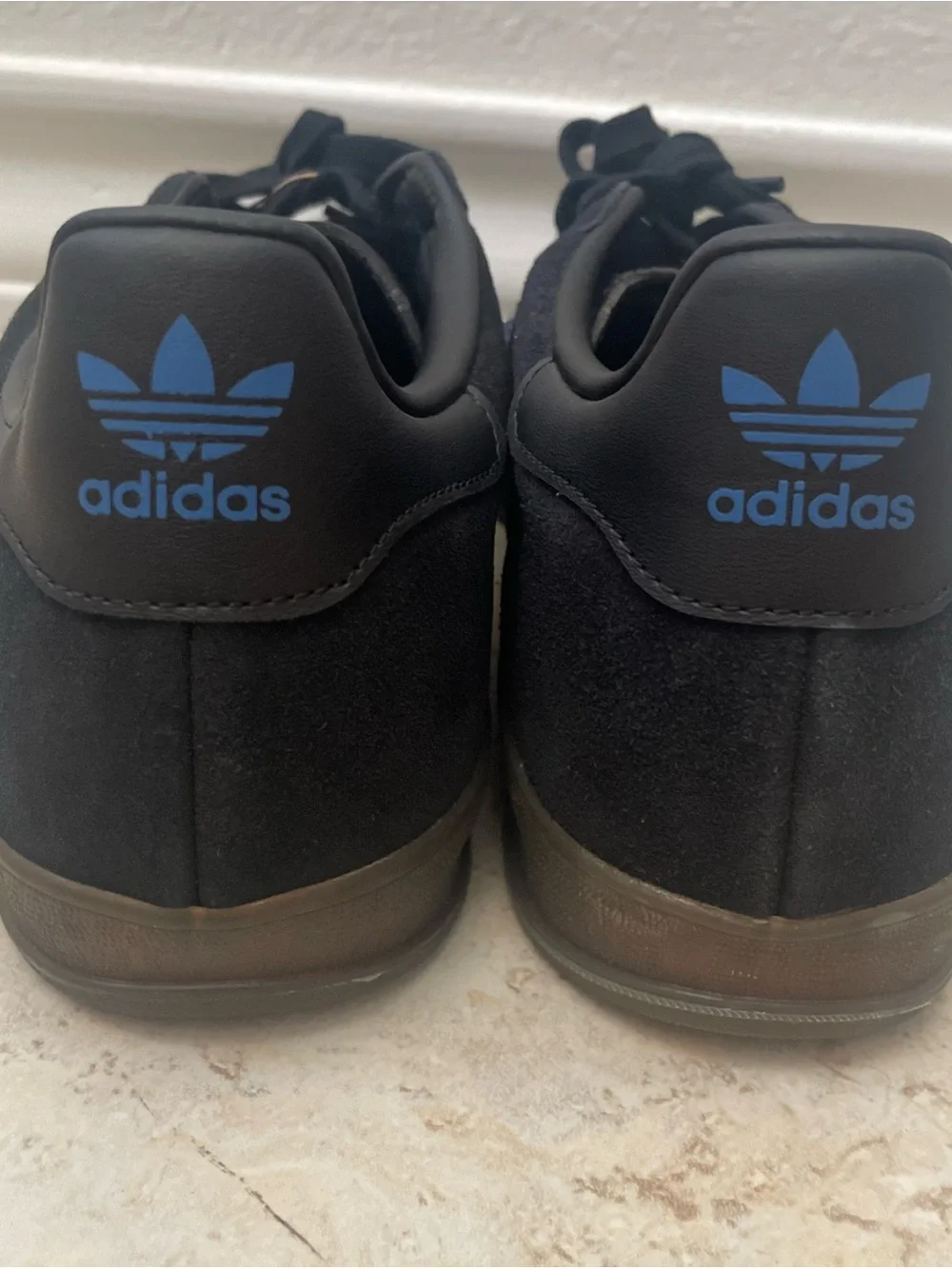 Adidas Men’s Gazelle Indoor Style JQ2692 Sz 12 Core Black Blue/Gum Sneakers